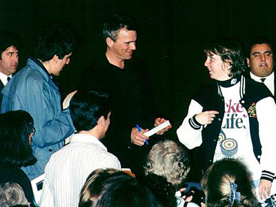 Richard stays to take time with the audience.