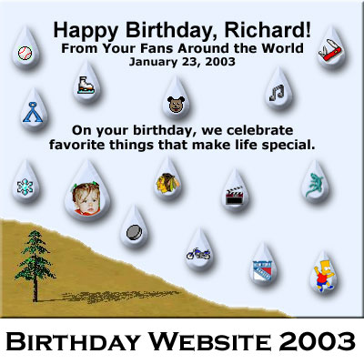 Link to the Birthday Website 2003