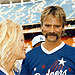 Hollywood All-Stars game at Dodger Stadium, with Pamela Anderson - August 14, 1993