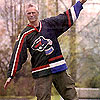 Richard in his composite hockey jersey