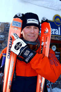 Richard could frequently be found on the ski slopes.