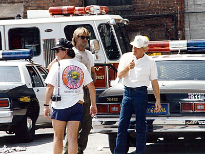 Bill Gereghty gives direction in preparation for a scene