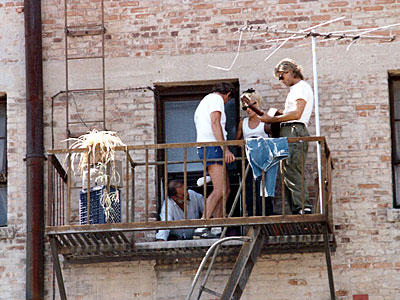 Richard plays guitar between scenes