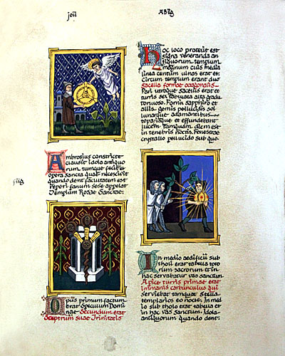 Manuscript page in the Book of Ambrose from the episode Legend of the Holy Rose