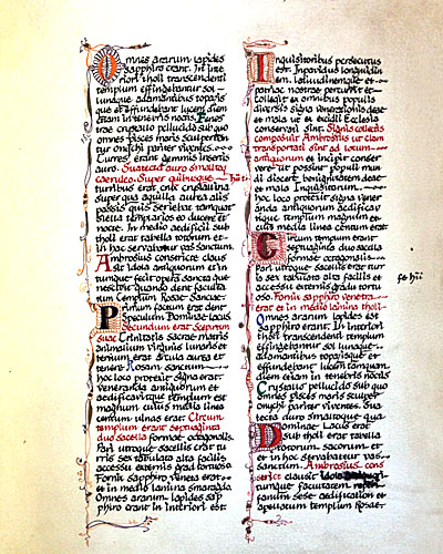 Manuscript page in the Book of Ambrose from the episode Legend of the Holy Rose