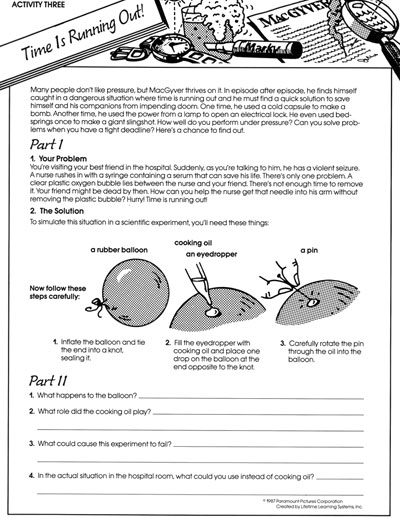 Super Science with MacGyver Worksheets and Teaching Materials