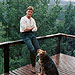 At home in Los Angeles with Whiskey - November 1983 - photo © Christian Simonpietri/Sygma/Corbis