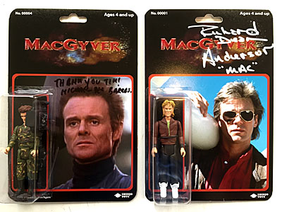 Figures of MacGyver and Murdoc